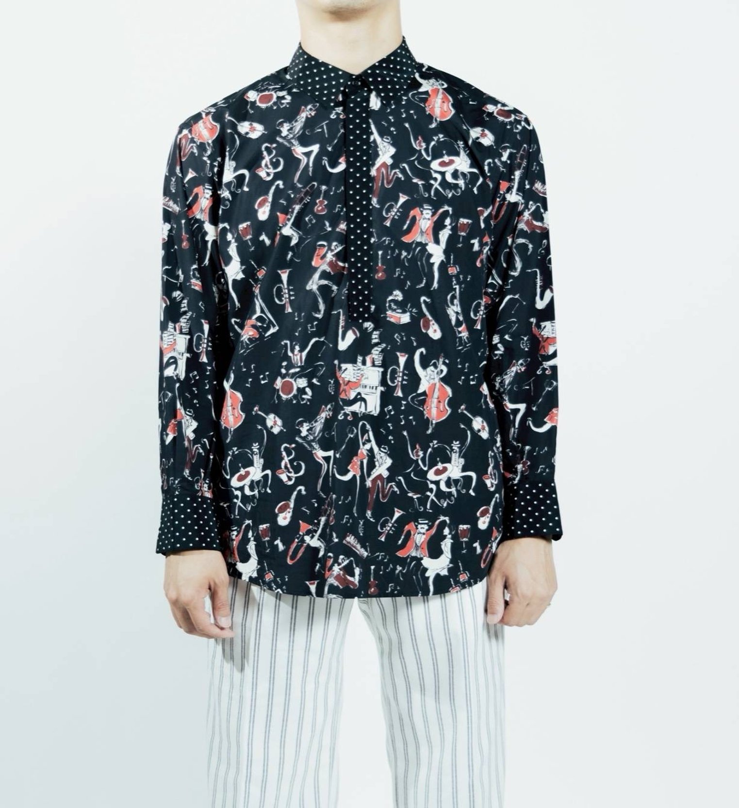 ドルチェアンドガッバーナ シルクシャツ ジャズ