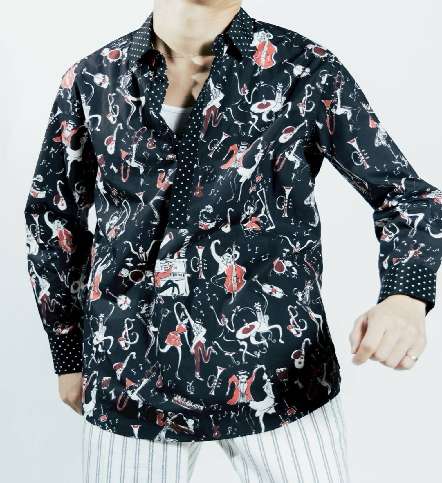 ドルチェアンドガッバーナ ジャズ シルク シャツ/Dolce&Gabbana Jazz Silk Shirt